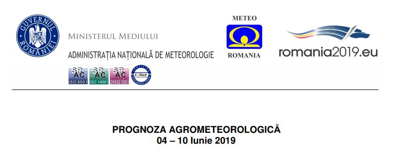 prognoza vreme agricultura iunie 2019