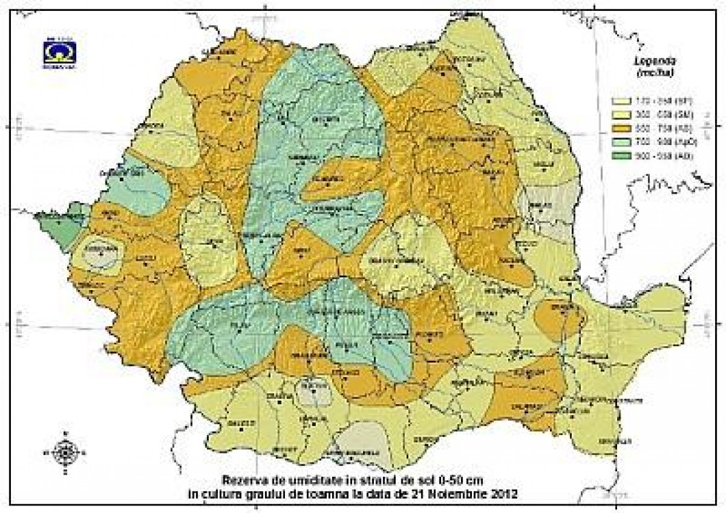 Prognoza agrometeorologica pentru perioada 22-28 noiembrie 2012
