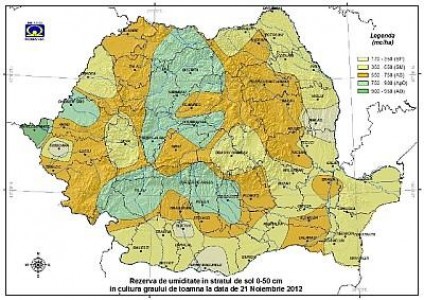 Prognoza agrometeorologica pentru perioada 22-28 noiembrie 2012