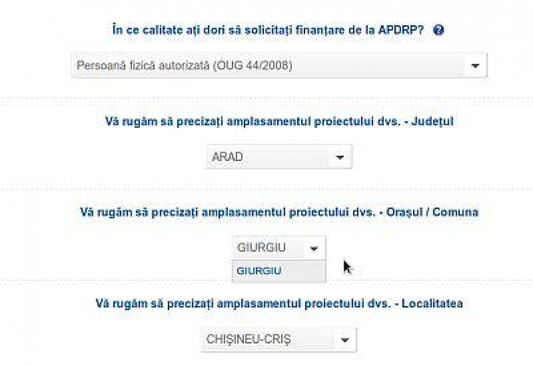 Sistemul de autoevaluare online implementat de APDRP intampina dificultati tehnice, inca de la lansare