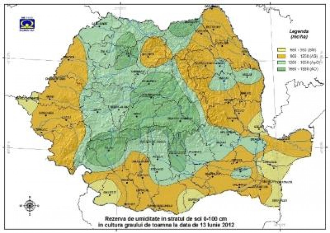 Prognoza agrometeorologica pentru intervalul 14-20 iunie 2012