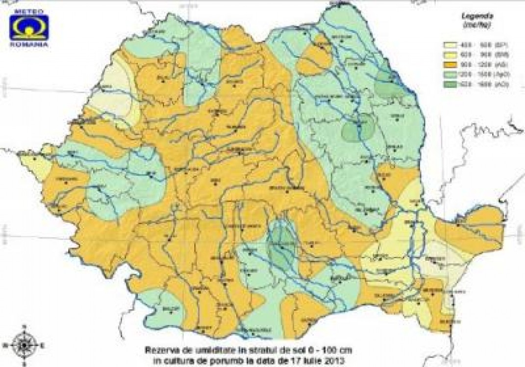 Prognoza agrometeorologica pentru intervalul 17-26 iulie 2013