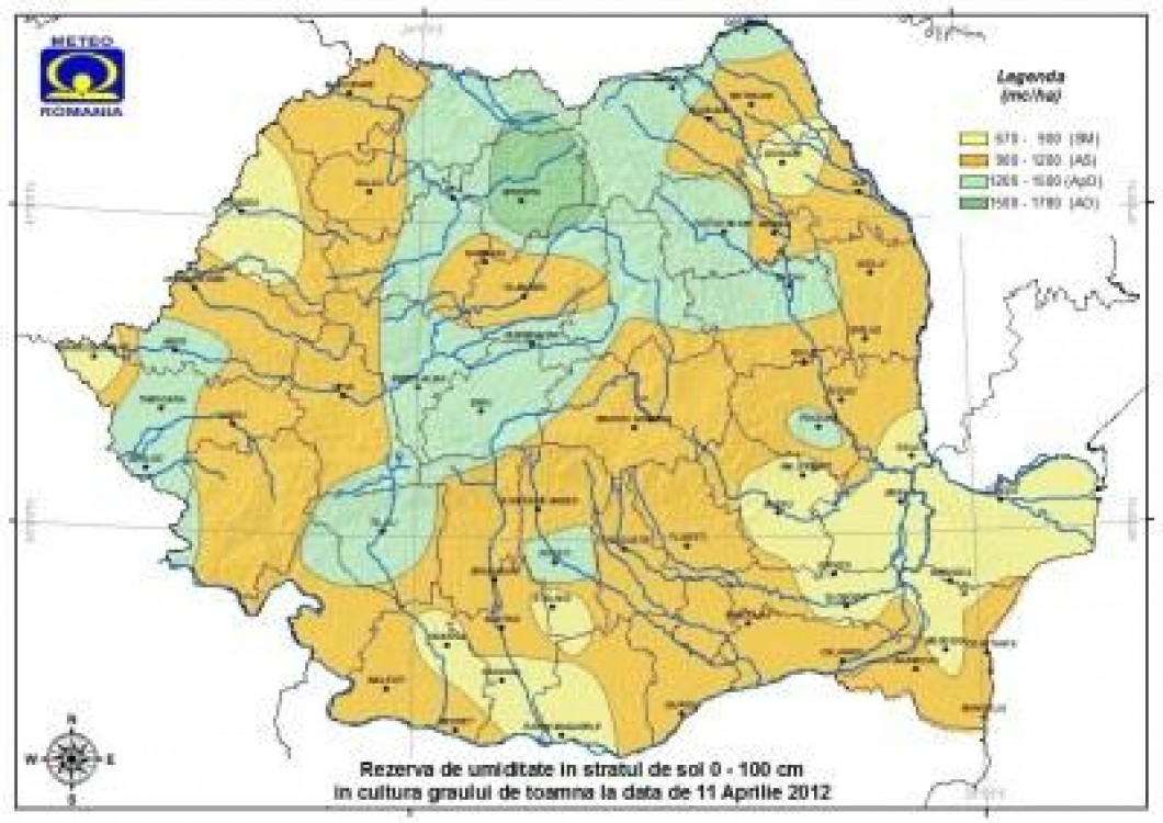 Buletin agrometeorologic valabil pentru perioada 12-18 aprilie 2012