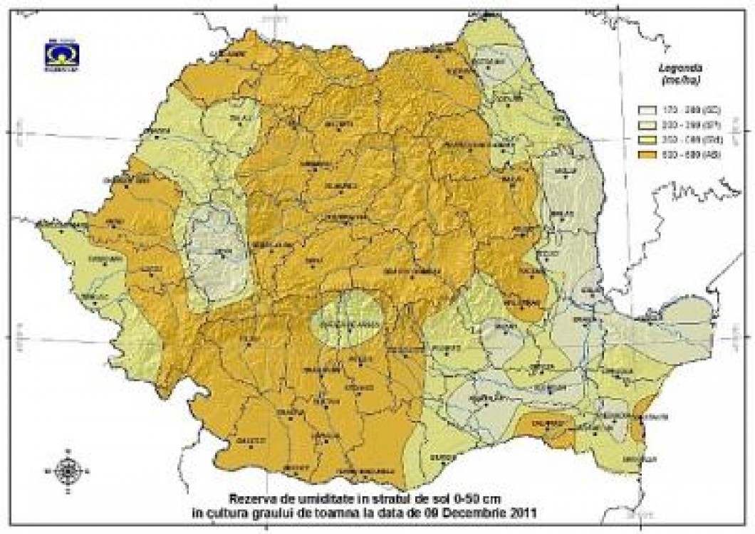 Prognoza agrometeorologica pentru perioada 08-14 decembrie
