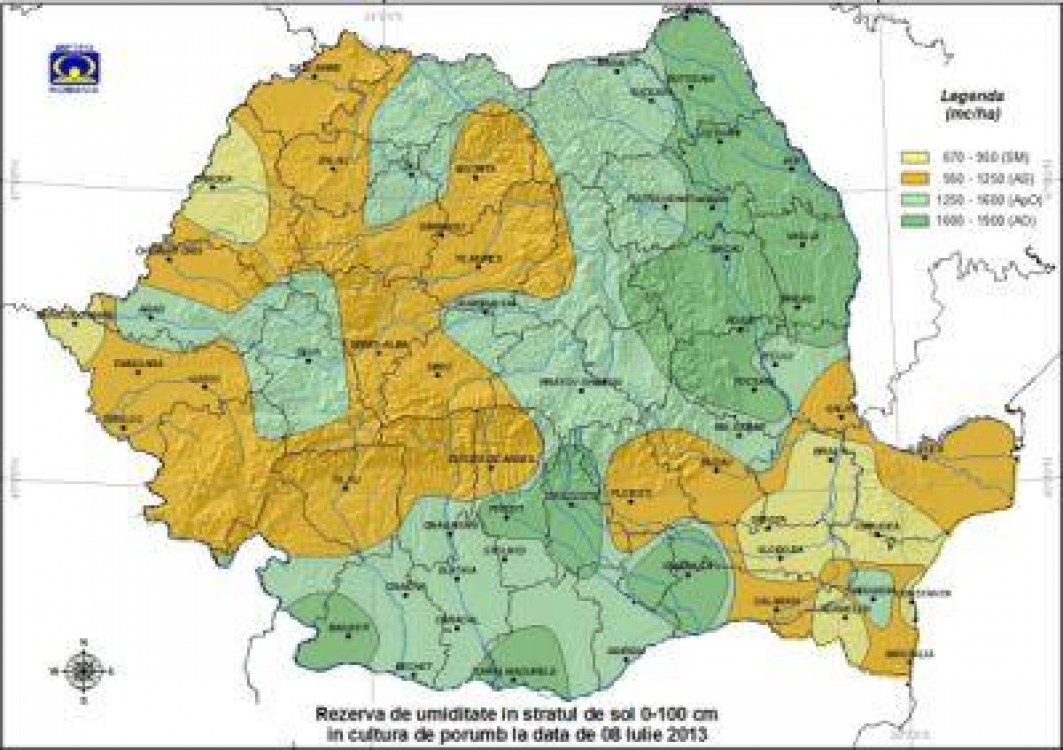 Prognoza agrometeorologica pentru perioada 10-15 iulie 2013