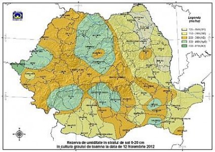 Prognoza agrometeorologica pentru perioada 13-19 noiembrie 2012
