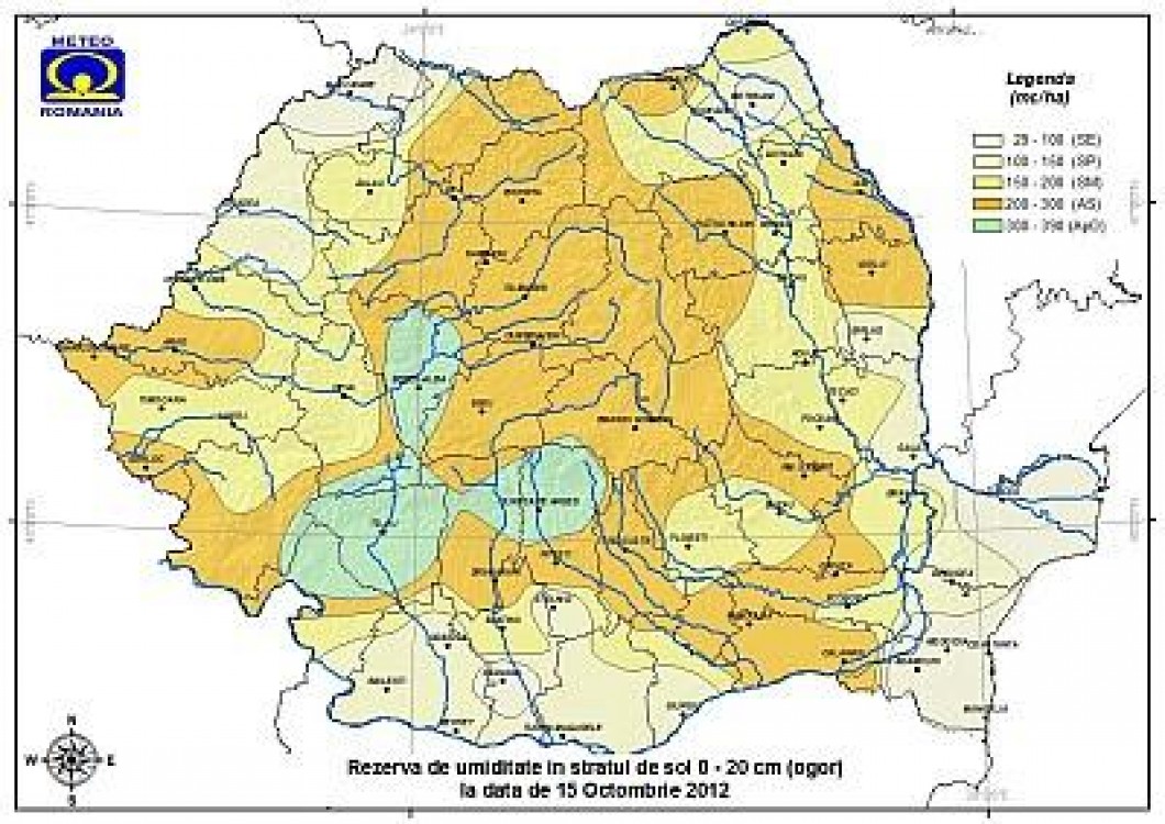Prognoza agrometeorologica pentru perioada 13 - 19 octombrie 2012
