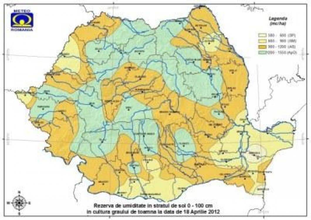 Buletin agrometeorologic valabil pentru perioada 19-25 aprilie 2012