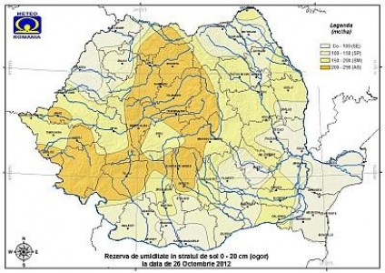 Prognoza agrometeorologica pentru perioada 27 octombrie -  2 noiembrie 2012