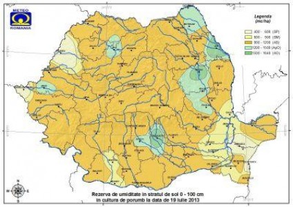 Prognoza agrometeorologica pentru perioada 22 - 26 iulie 2013