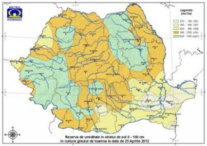Prognoza agrometeorologica pentru 26 aprilie - 2 mai 2012