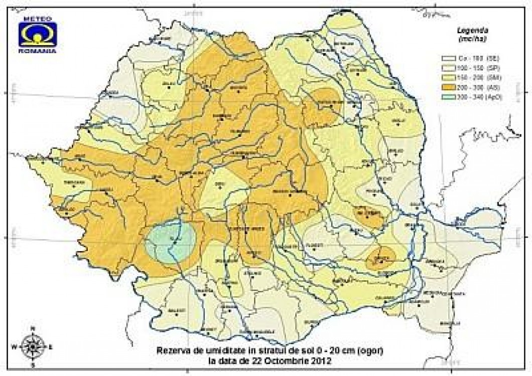 Prognoza agrometeorologica pentru perioada 23 - 29 octombrie 2012
