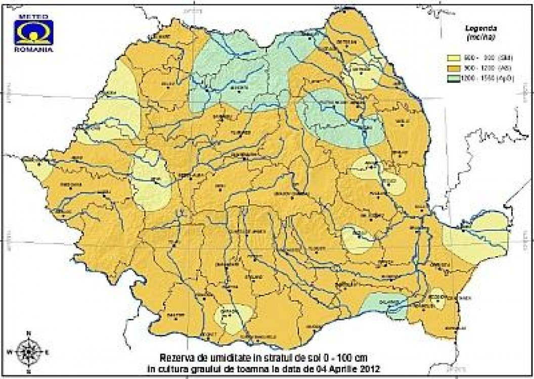 Prognoza agrometeorologica pentru perioada 5 - 11 aprilie 2012