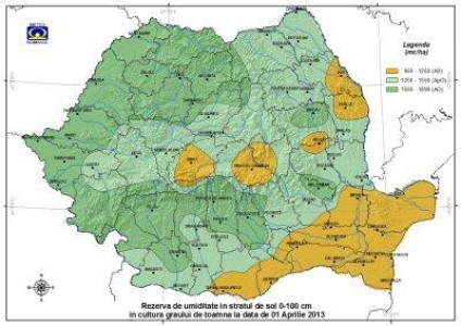 Prognoza agrometeorologica pentru perioada 2-8 aprilie 2013 si estimarea ploilor care vor cadea in prima jumatate a lunii