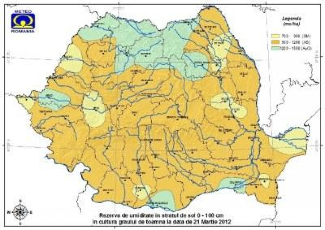 Prognoza agrometeorologica pentru perioada 22-28 martie 2012