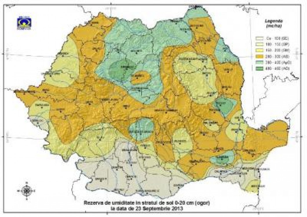 Prognoza agrometeorologica pentru perioada 24 - 30 septembrie 2013