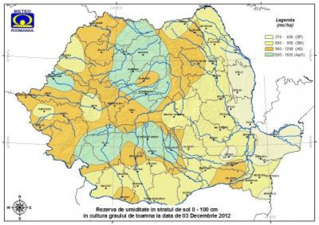 Buletin agrometeorologic pentru intervalul 04-10 decembrie 2012