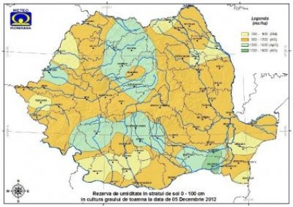 Prognoza agrometeorologica pentru perioada 6-12 decembrie 2012
