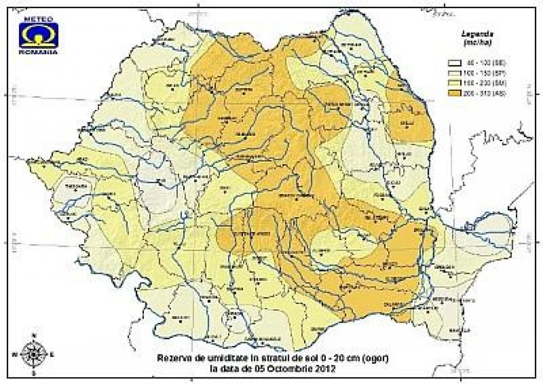 Prognoza agrometeorologica pentru perioada 6 - 12 octombrie 2012