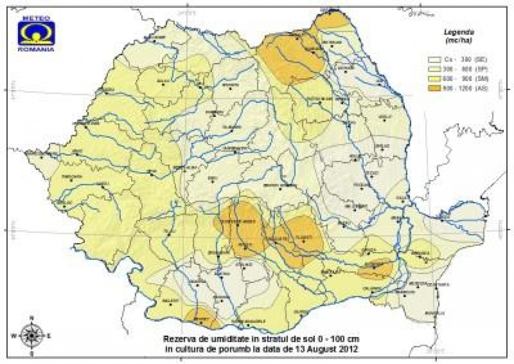 Prognoza agrometeorologica pentru intervalul 11 - 17 august 2012