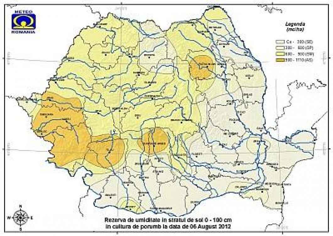Prognoza agrometeorologica pentru intervalul 4 - 10 august 2012